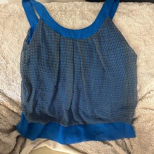 Blue Patterned Women's Top
